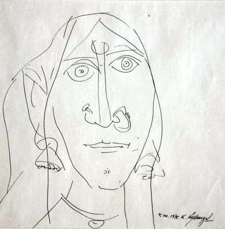 Laxma Goud – Lady, 1976 – Tinta India