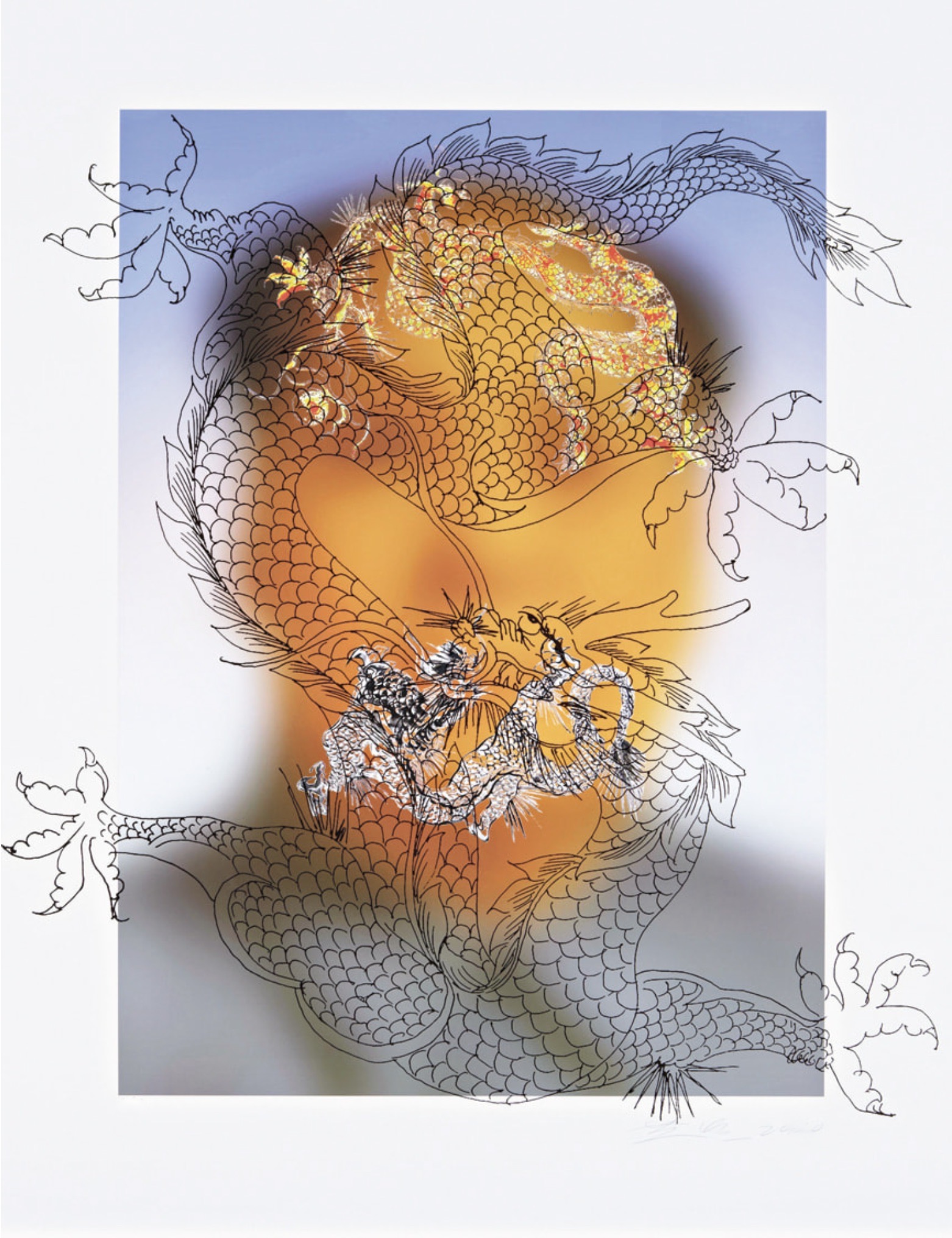 Huang Yan – Mao With Dragons, 2008 – mixed media