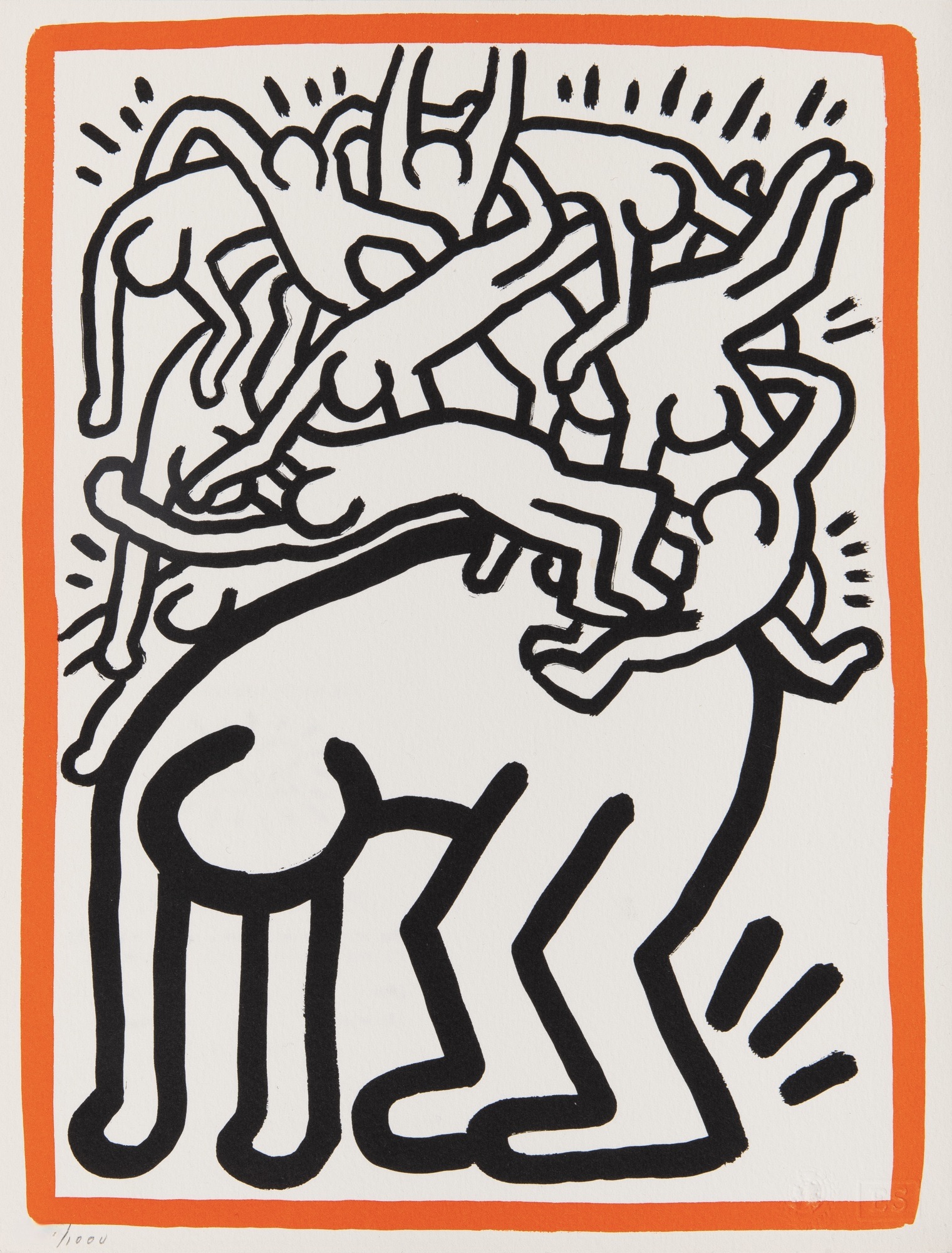 Keith Haring – Fight Aids Worldwide, 1990 – Lithographie