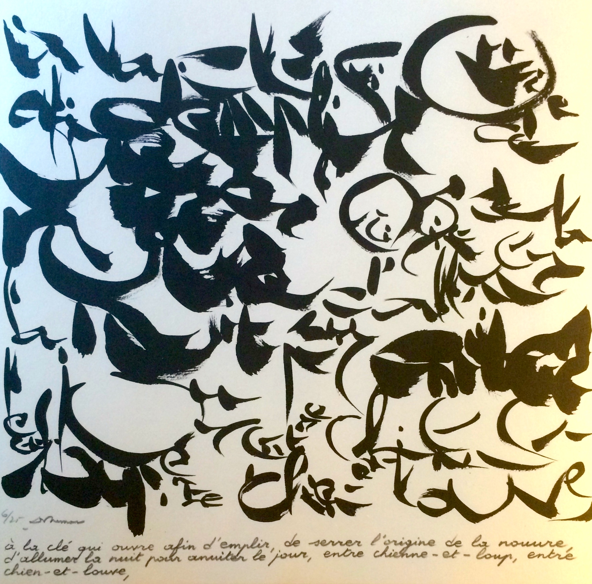 Christian Dotremont – A la clé qui ouvre…, 1978 – Litho