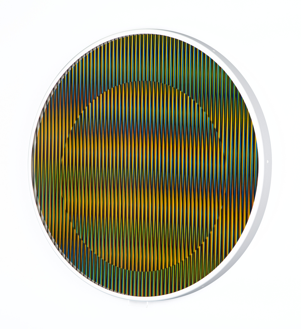 Carlos Cruz-Diez – Chromointerference Manipulable Circulaire B, 2013 – Objeto
