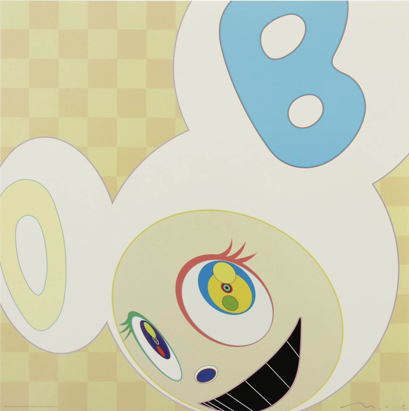 Takashi Murakami – White Reverse Dob, 2006 – Offset Print