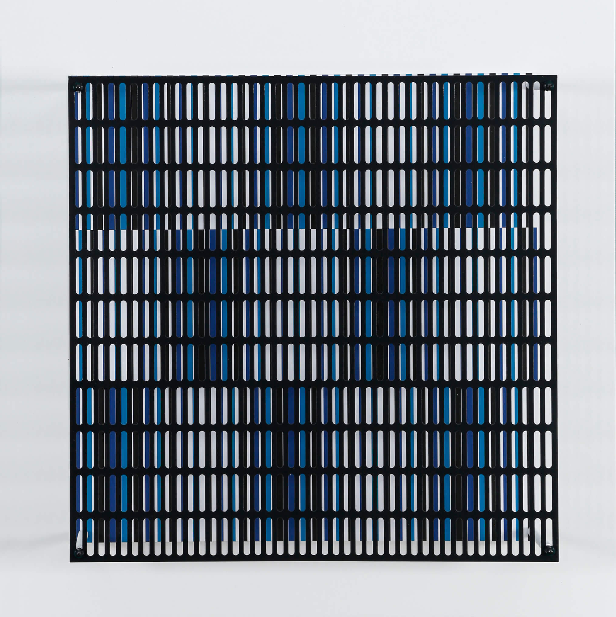 Antonio Asis – Vibration bandes noir, bleu et turquoise, 2010 – Técnica mixta