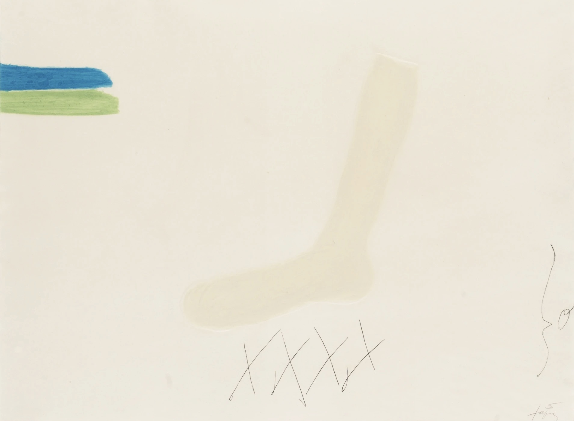 Antoni Tapies – Mitjó, 1971 – Gravure