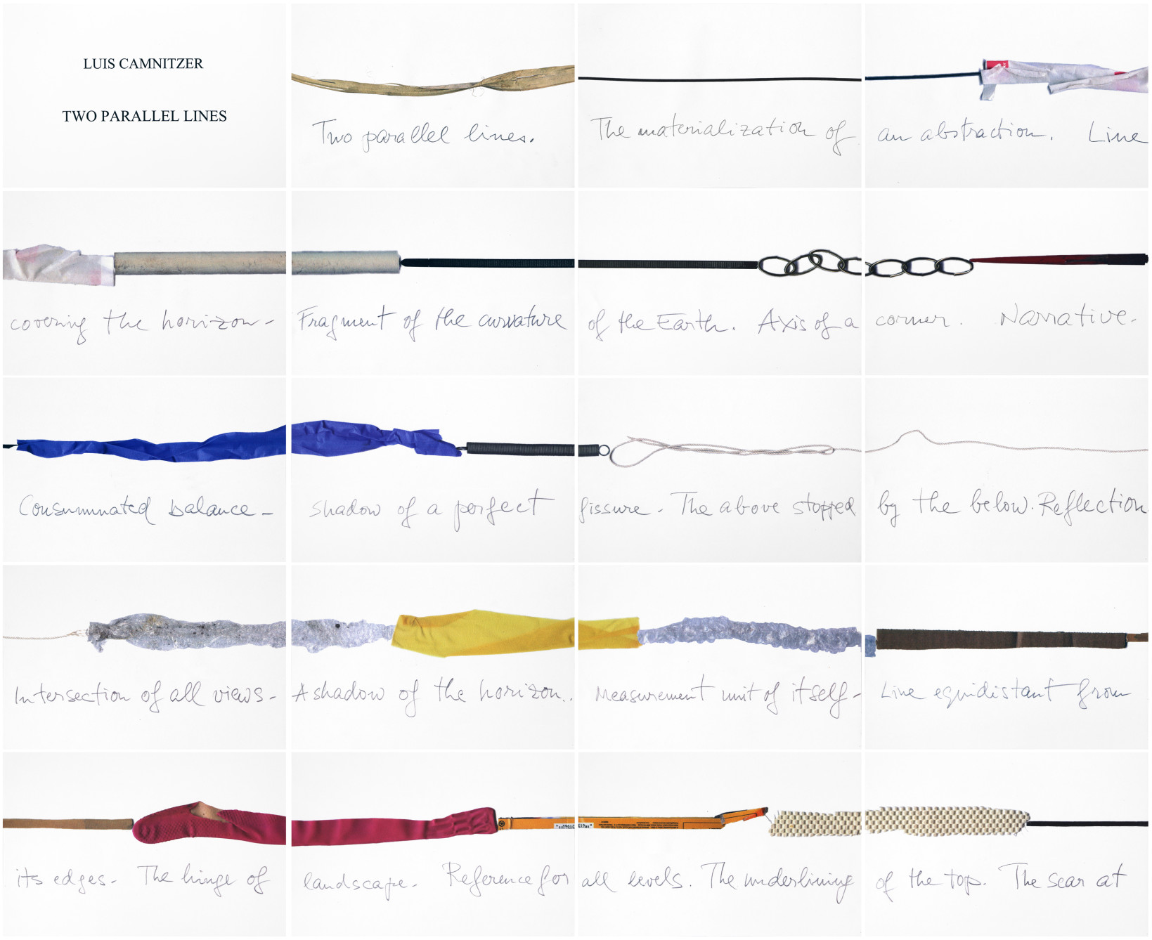 Luis Camnitzer – Two Parallel lines, 2014 – Digitaldruck auf Papier