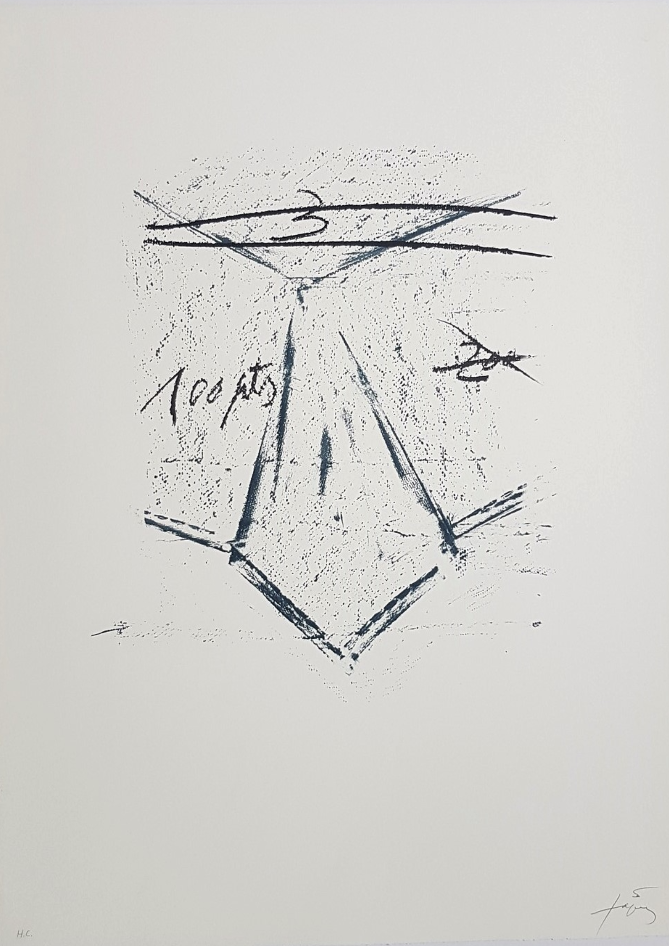 Antoni Tapies – Llambrec-12, 1975 – Lithograph