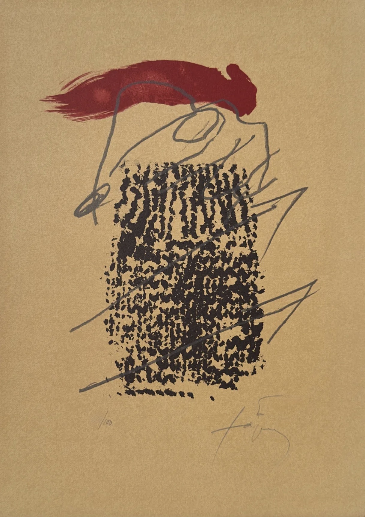 Antoni Tapies – Poligrafa XV Anys, 1980 – Lithograph
