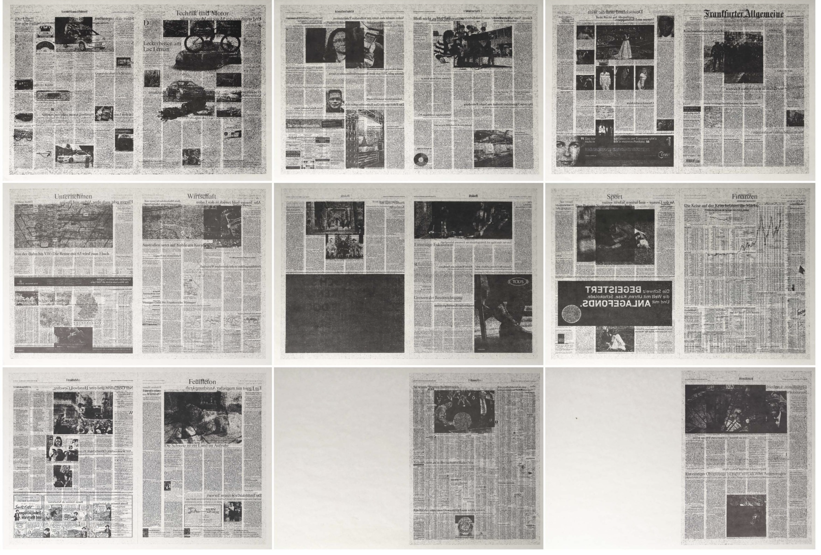 Jacob Kassay – Frankfurter Allgemeine, 2014 – Lithographie
