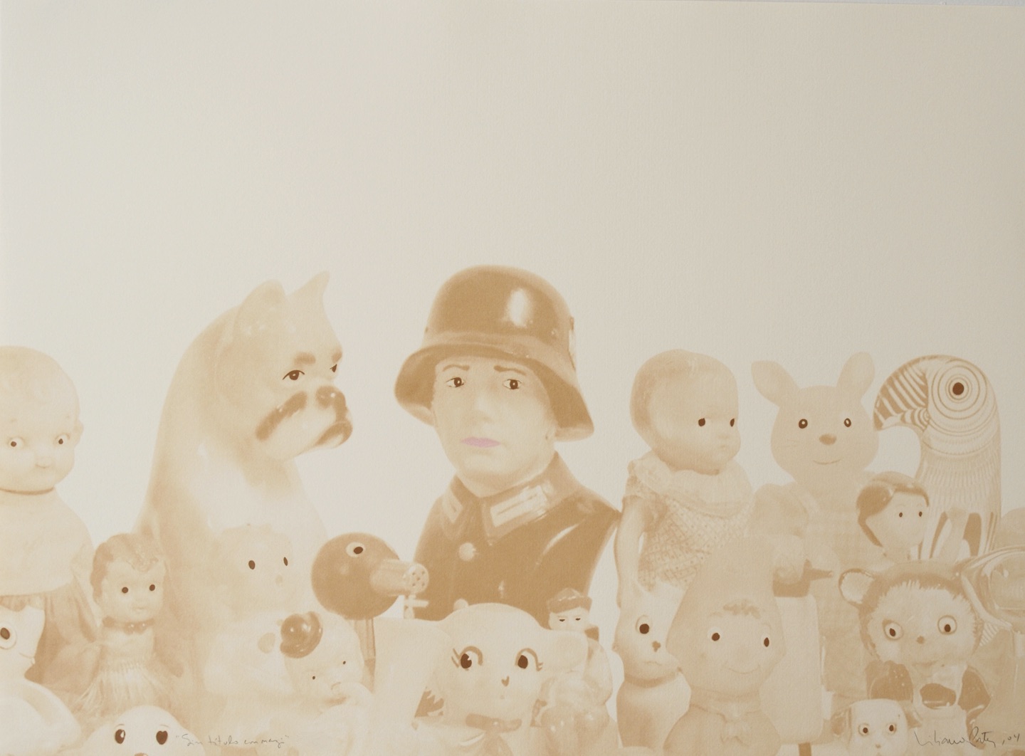 Liliana Porter – Sin título con nazi, 2005 – Lithographie