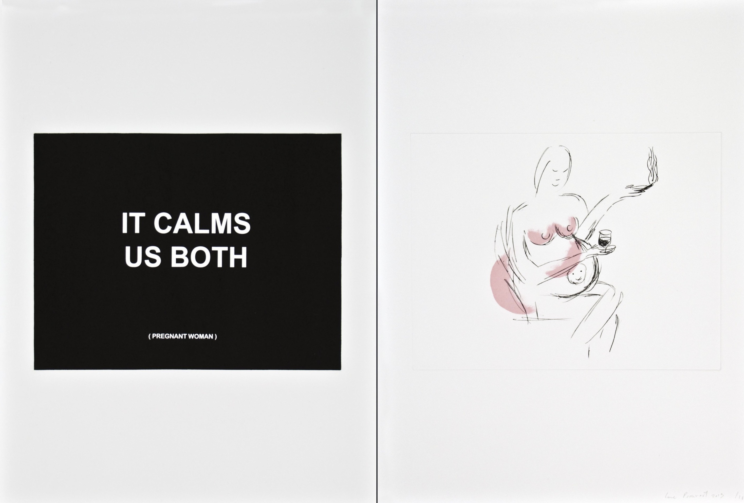 Laure Prouvost – It calms us both 2, 2014 – Radierung