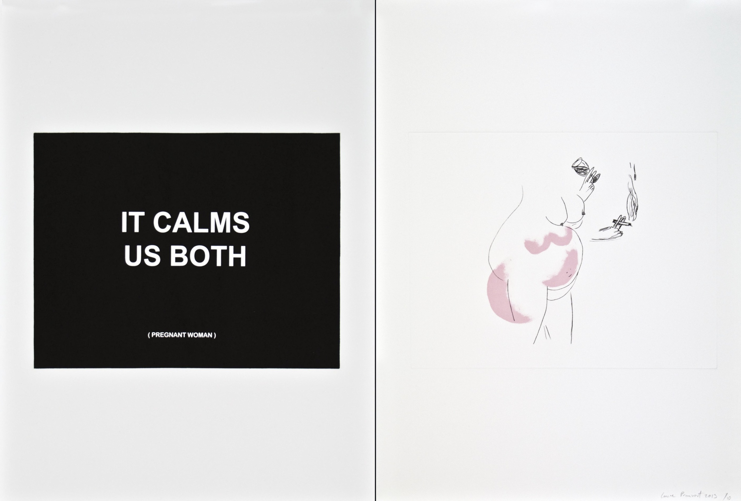 Laure Prouvost – It calms us both 3, 2014 – Radierung