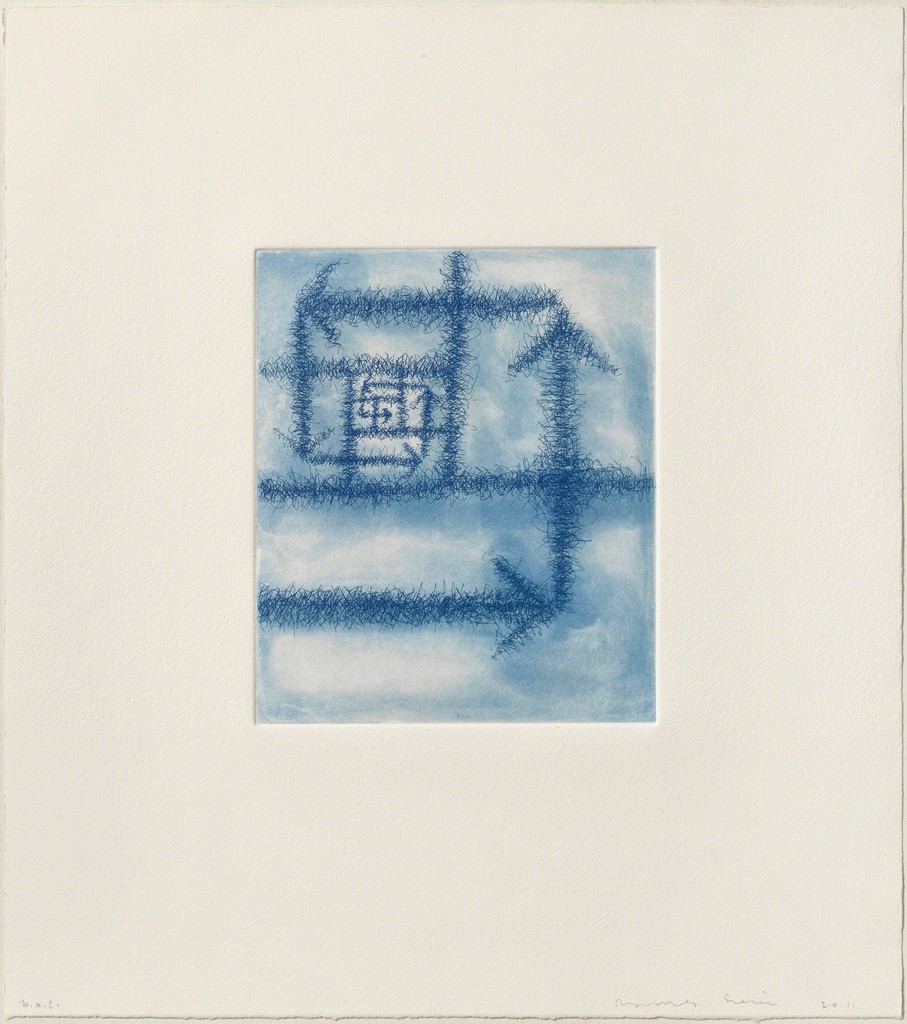 James Siena – Fletxes ortogonals decreixents, 2011 – Aguafuerte