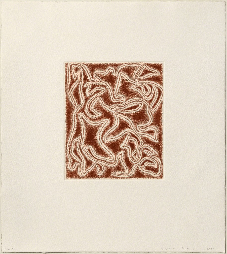 James Siena – Línies sortint de l'obscuritat, 2011 – Etching, aquatint and spitebie