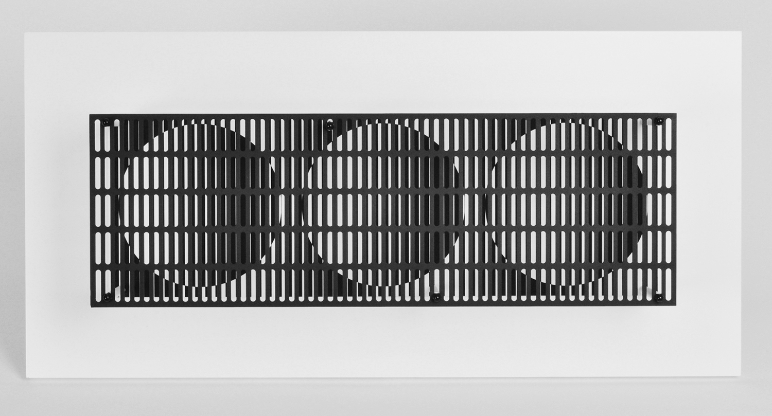 Antonio Asis – 3 Cercles noir et blanc, 2014 – Mixed média