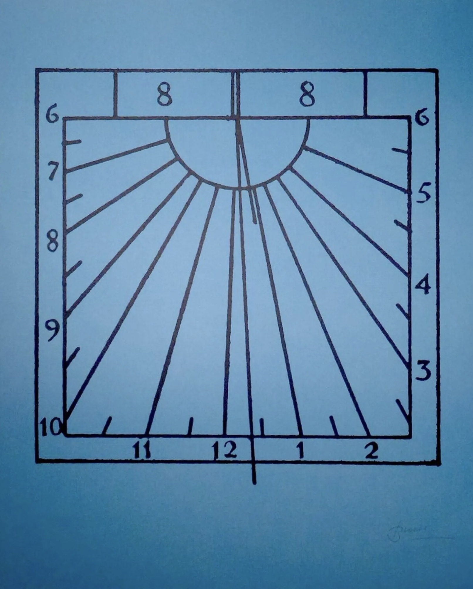 Joan Brossa – Rellotge de sol, 1989 – Litografía