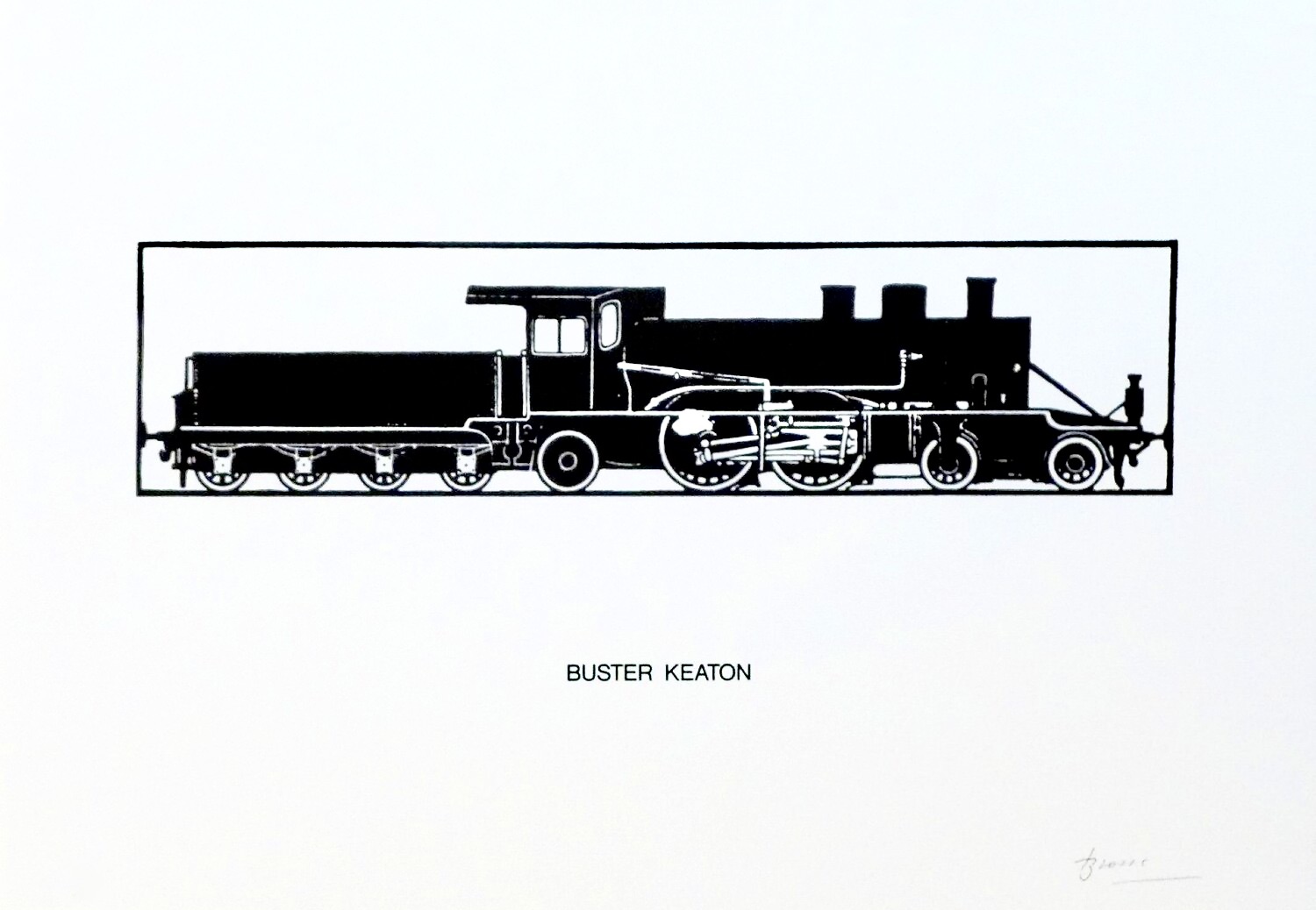 Joan Brossa – Buster Keaton, 1989 – Litografía