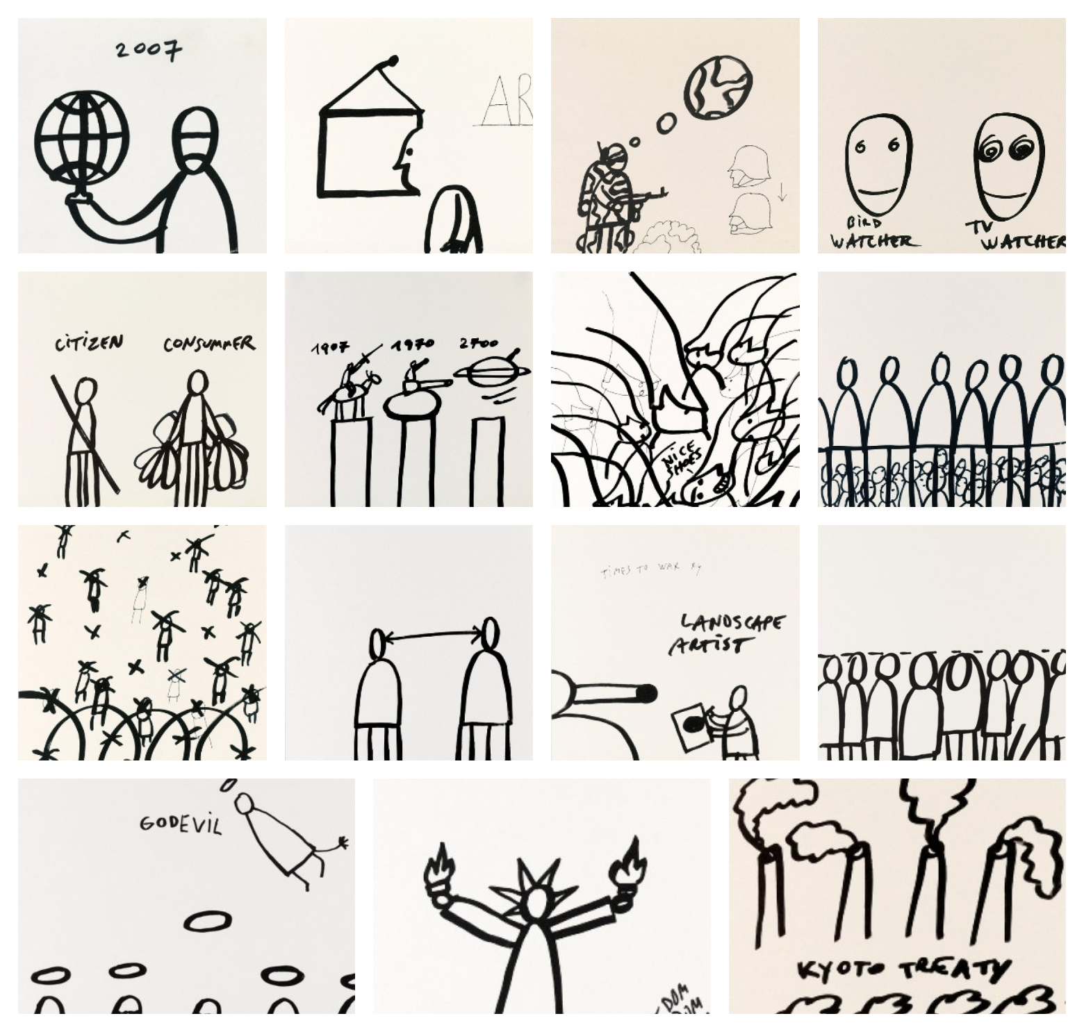 Dan Perjovschi – Calendar 2007, 2007 – Mixed Media