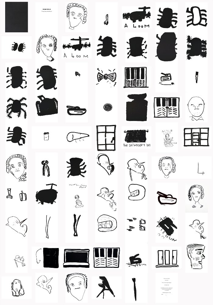 Rose Wylie – Things around the house (66 pc), 2016 – Lithograph
