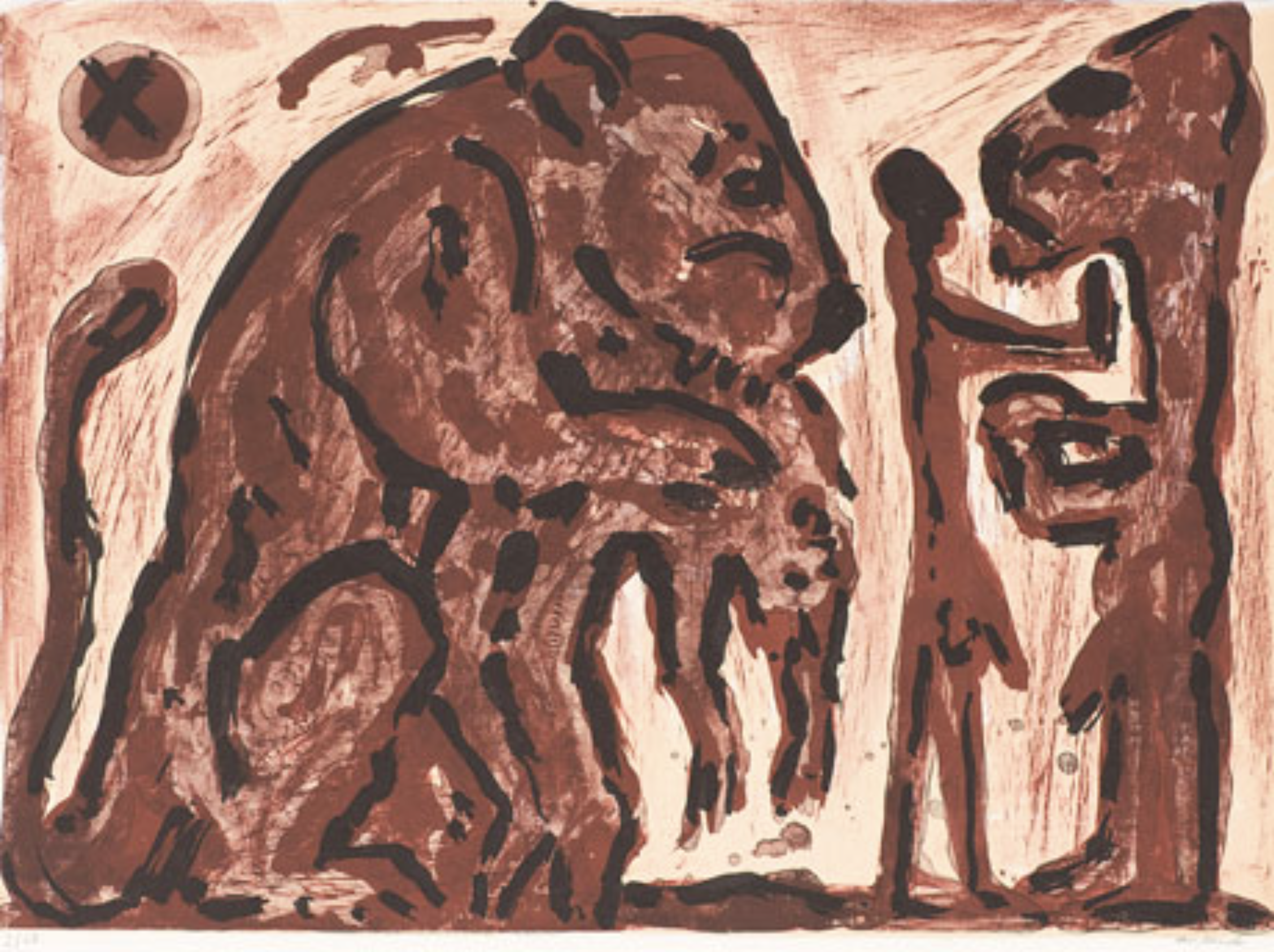 A.R. Penck – Erinnerung unbekannt – Lithographie