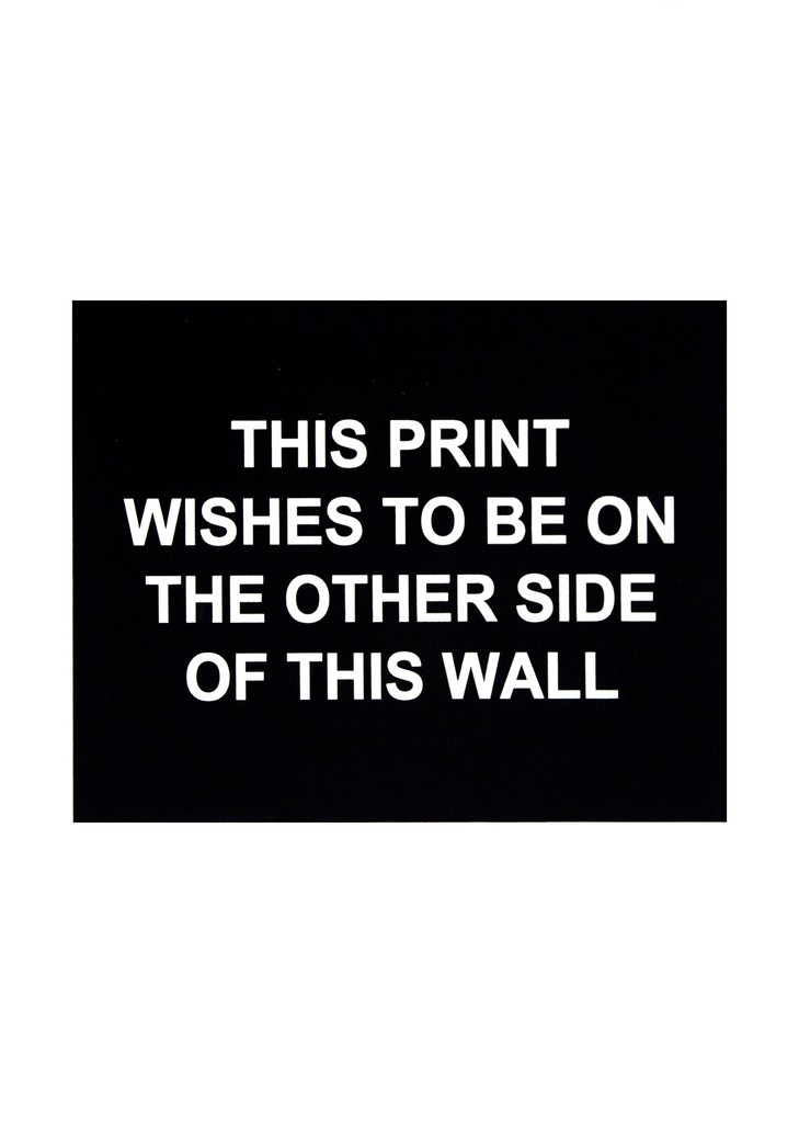 Laure Prouvost – This print wishes to be on the other side of this wall, 2016 – Radierung