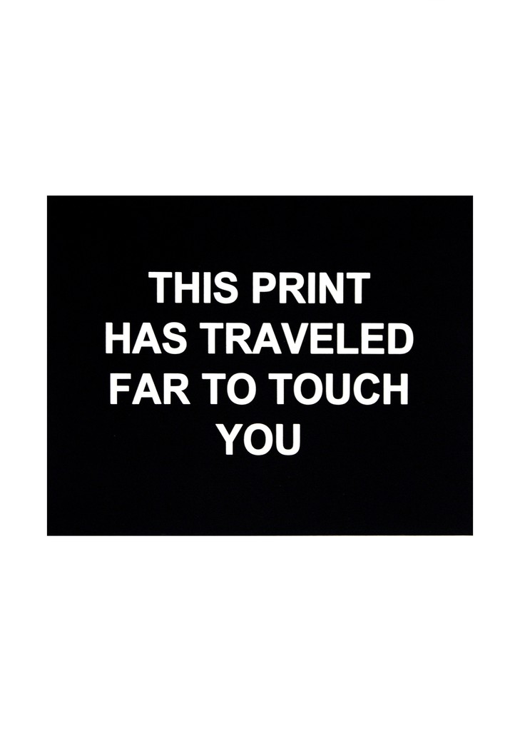 Laure Prouvost – This print has traveled far to touch you, 2016 – Radierung