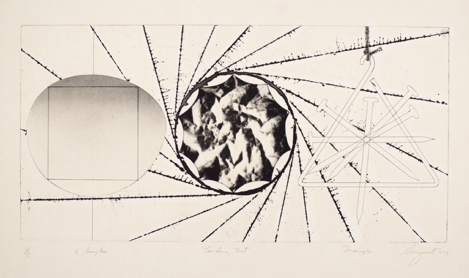 James Rosenquist – Sunglass Lens - Landing Net - Triangle, 1974 – Gravure