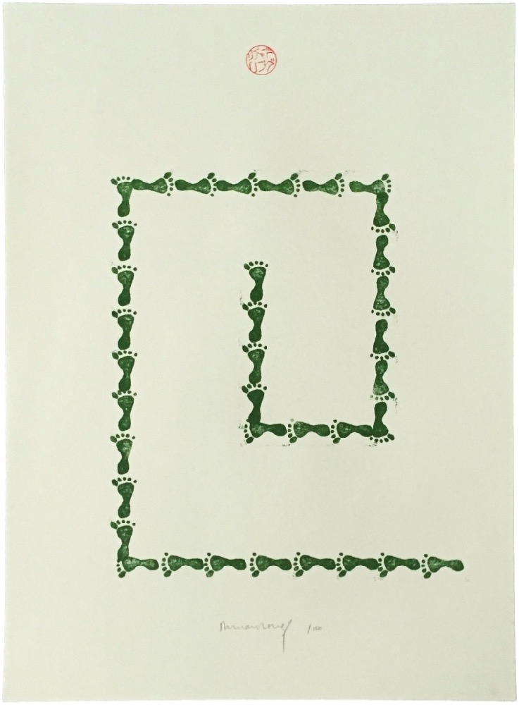 Richard Long – Untitled (from Artists Against Torture portfolio), 2003 – Lithographie