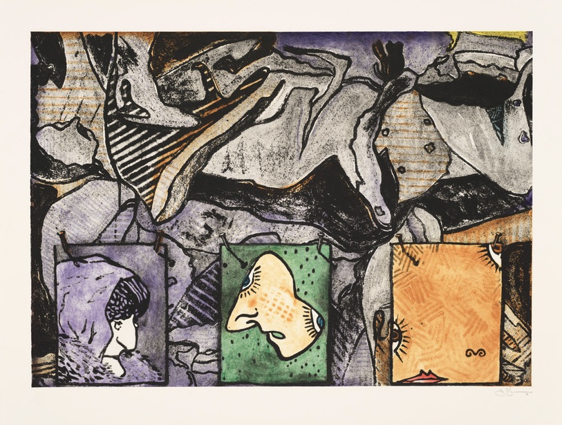 Jasper Johns – Untitled - Faces (ULAE 243), 1988 – Carborundum