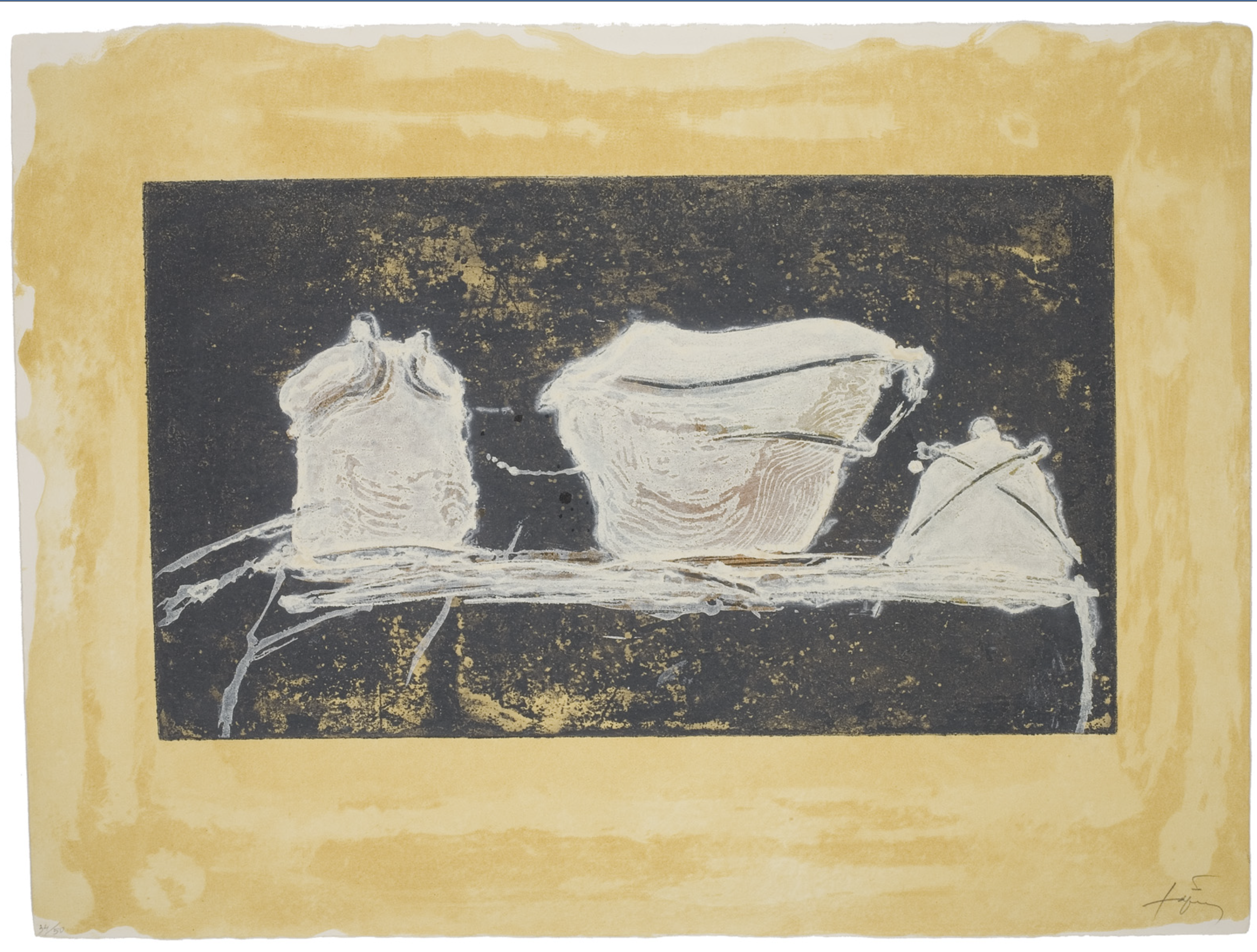 Antoni Tapies – Vaisselle, 1984 – Mixed média