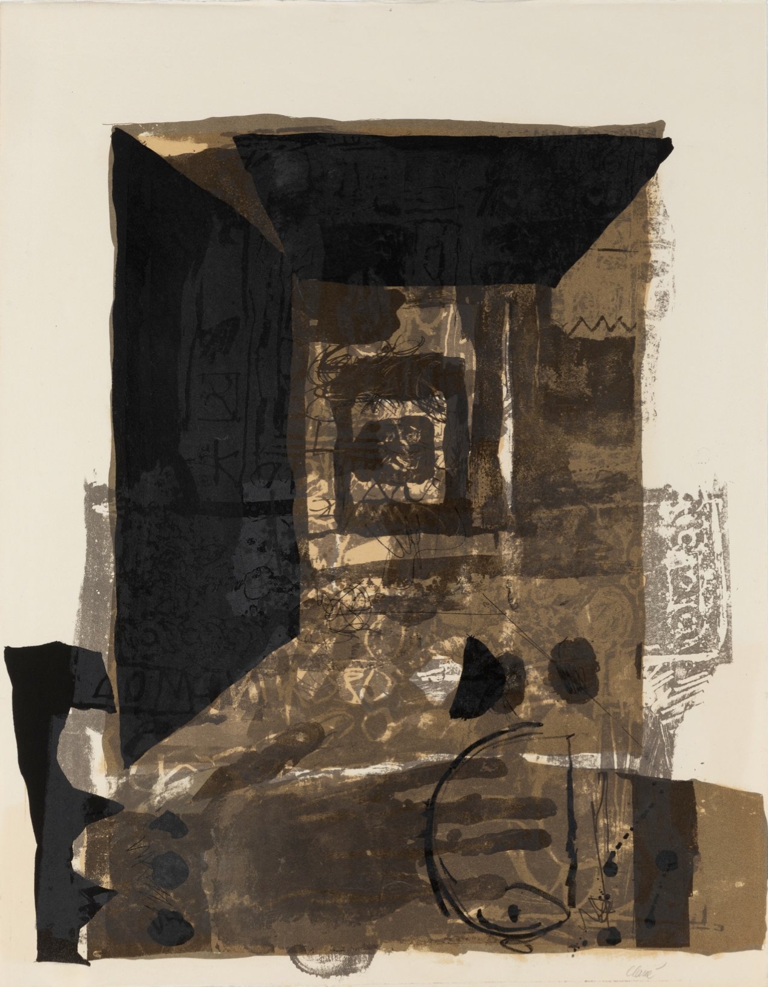 Antoni Clave – Homenaje al Greco. Cadre Noir, 1965 – Lithographie