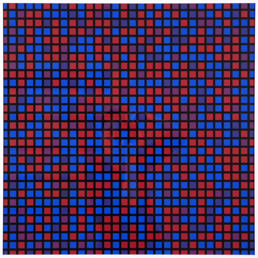 Francois Morellet – Chartres - bleu violet, 1973 – Siebdruck
