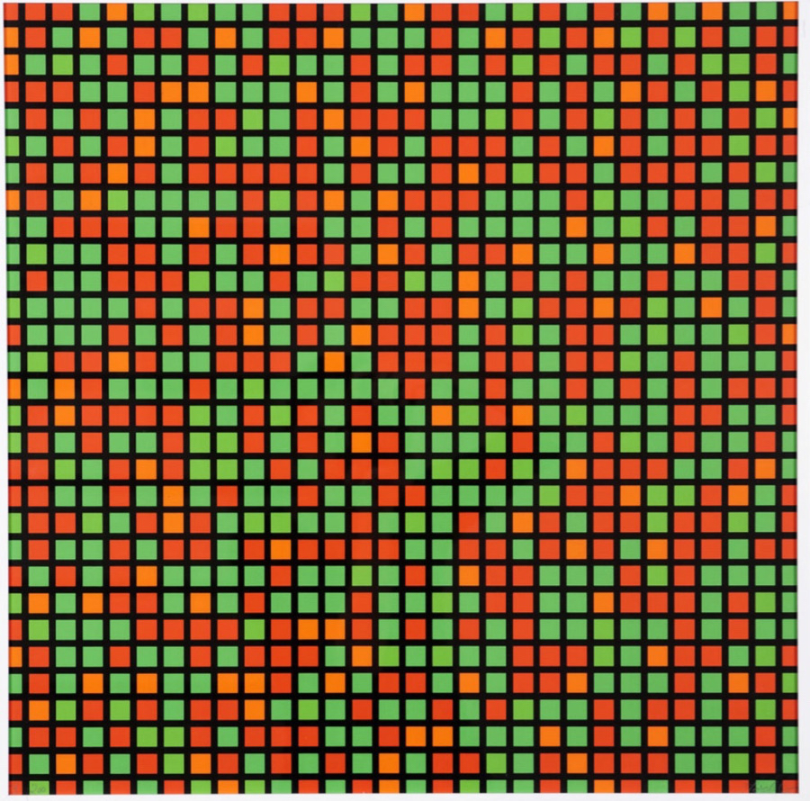 Francois Morellet – Chartres - vert orange, 1973 – Silkscreen