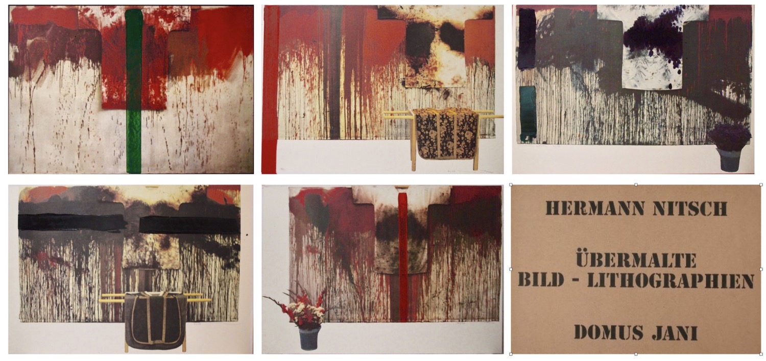 Hermann Nitsch – Ubermalte Bild - Lithographien, Domus Jani, 1991 – Litografía