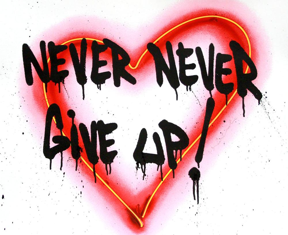 Mr. Brainwash – Speak from the Heart (Never Give Up), 2018 – Mixed Media