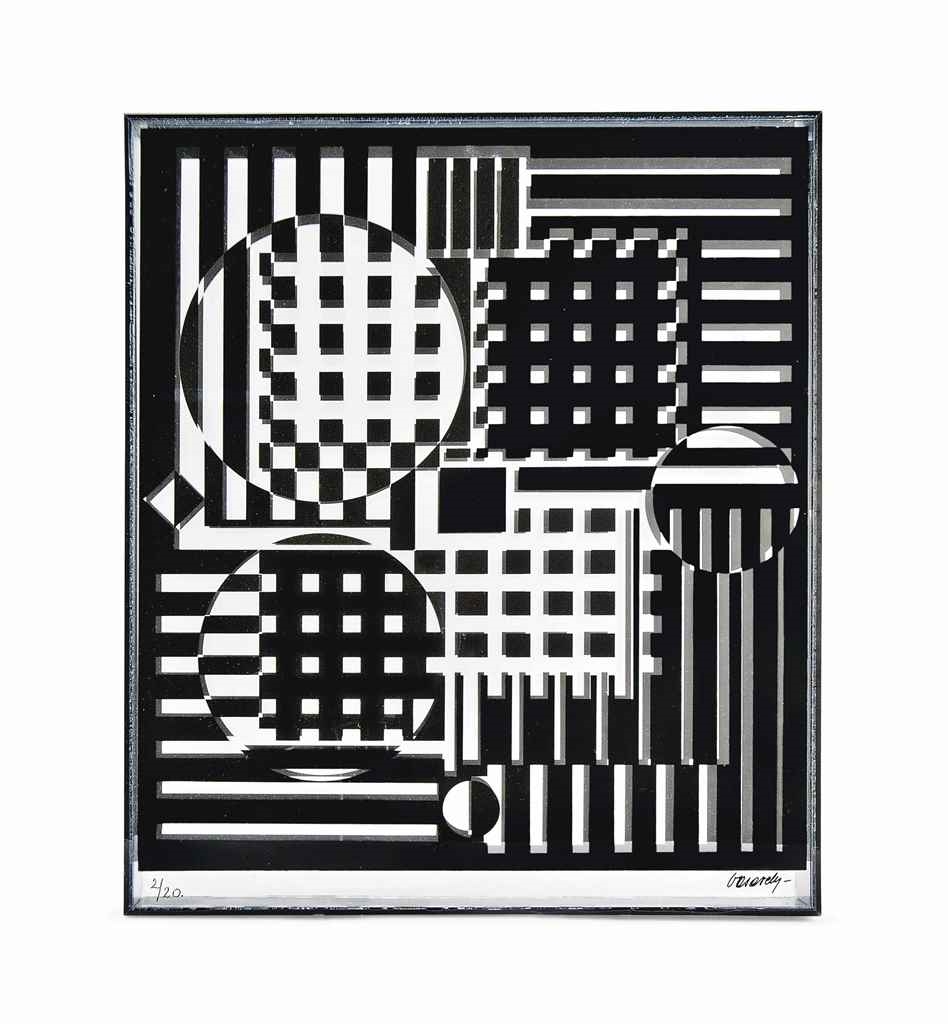 Victor Vasarely – Pleionne, 1990 – Acrylic sculpture