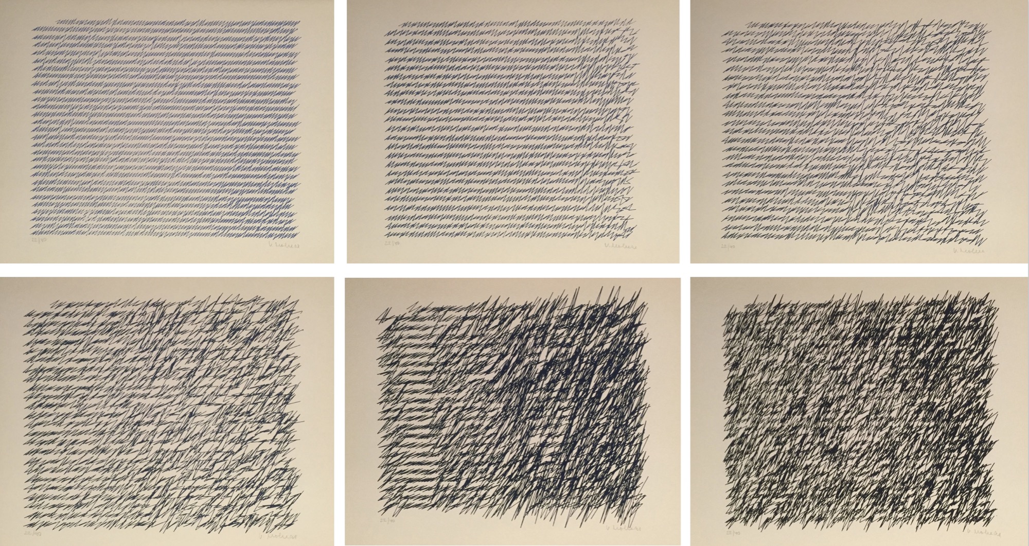 Vera Molnar – Lettres de ma mère (6), 1990 – Serigraph