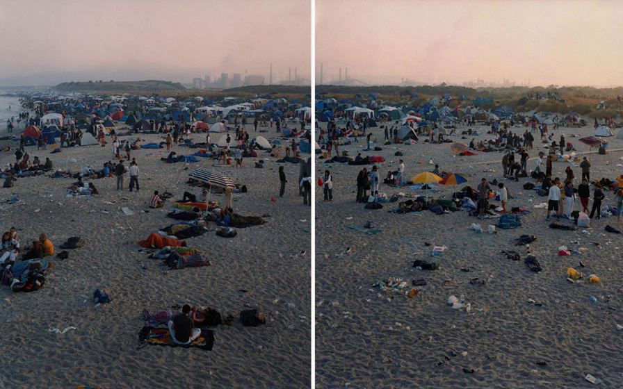Massimo Vitali – Rosignano Dawn (Diptych), 2002 – Offset Print