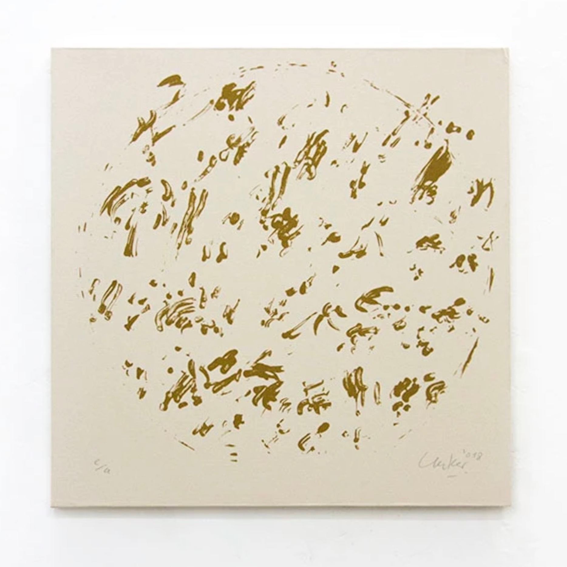 Gunther Uecker – Ouroboros #9, 2018 – Sable