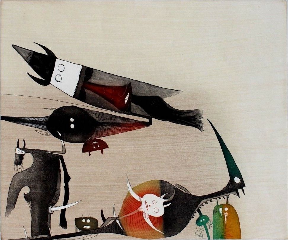Wifredo Lam – Sans titre - XXe siecle plate #5, 1977 – Etching and Aquatint