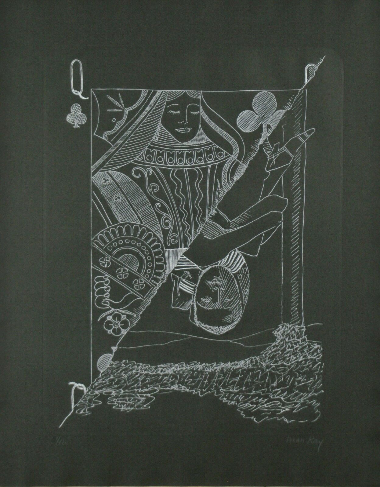Man Ray – Queen of Spades, 1970 – Aguafuerte