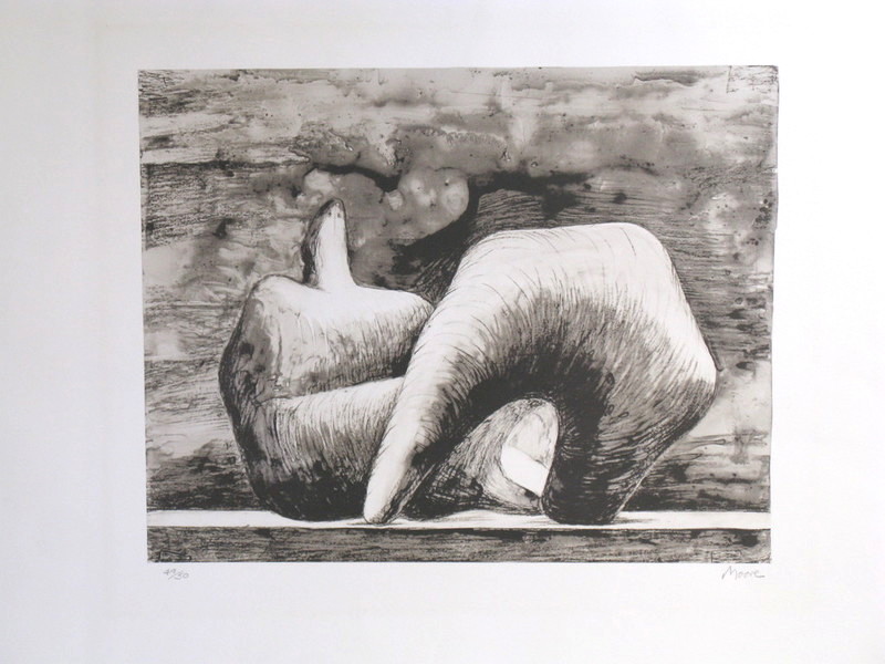 Henry Moore – Reclining figure pointed C. 543, 1979 – Lithographie