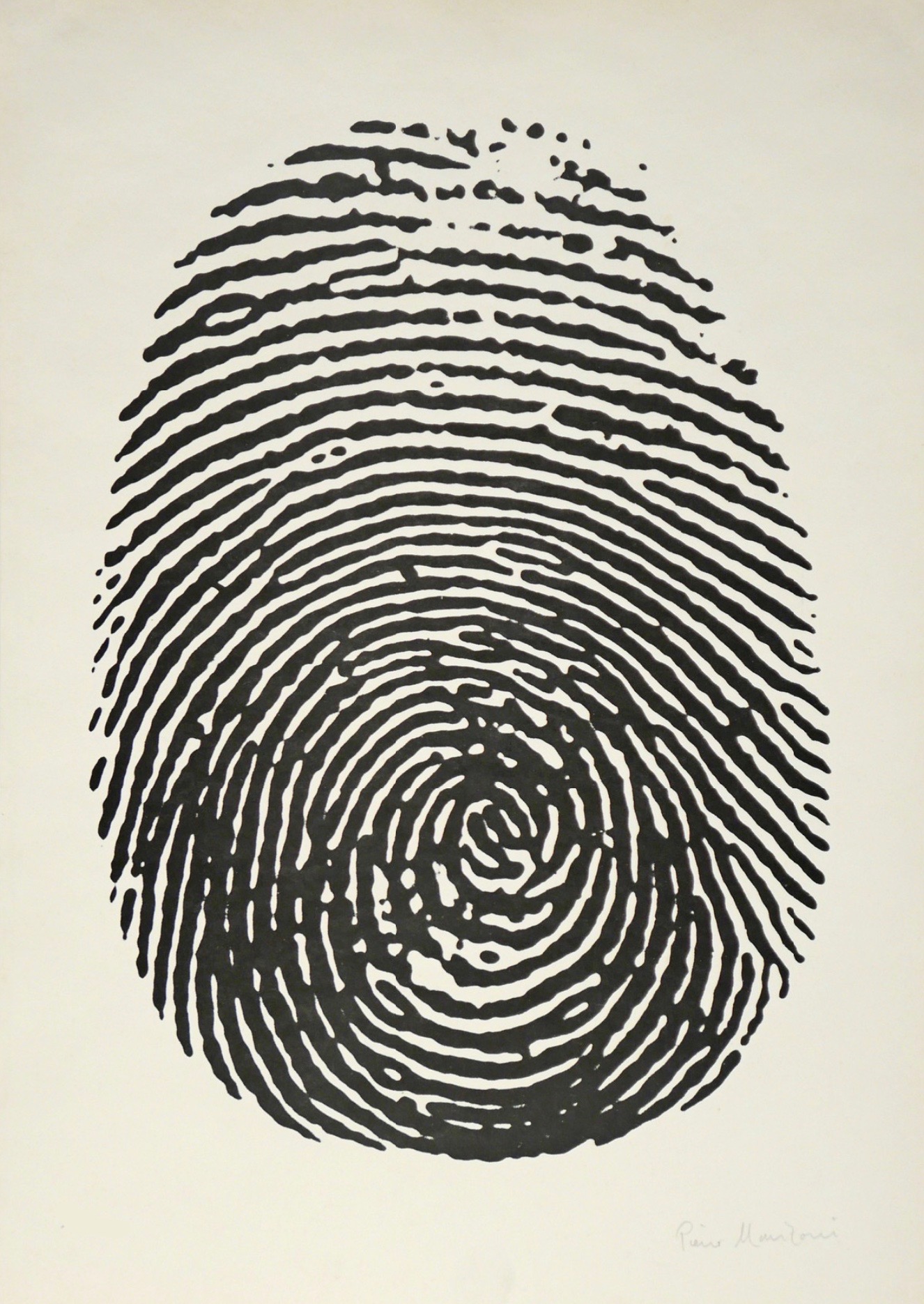 Piero Manzoni – Impronta del pollice sinistro, 1960 – Lithograph