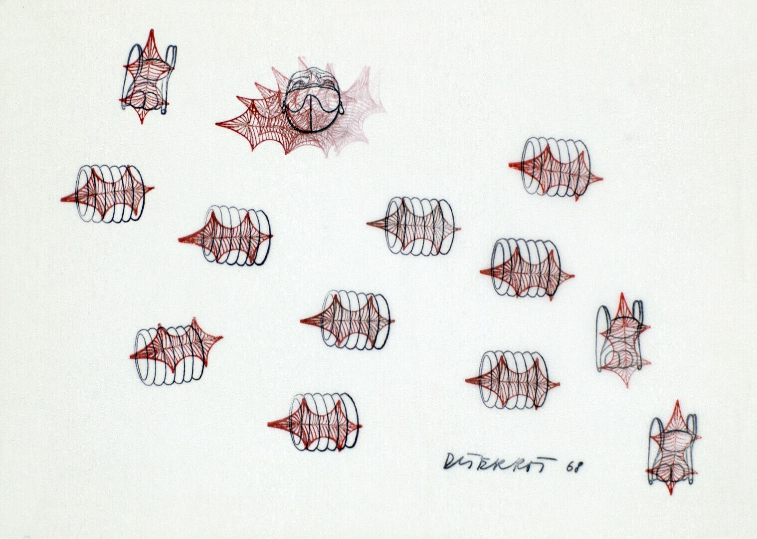 Dieter Roth – Stamp images, 1968 – Mixed Media