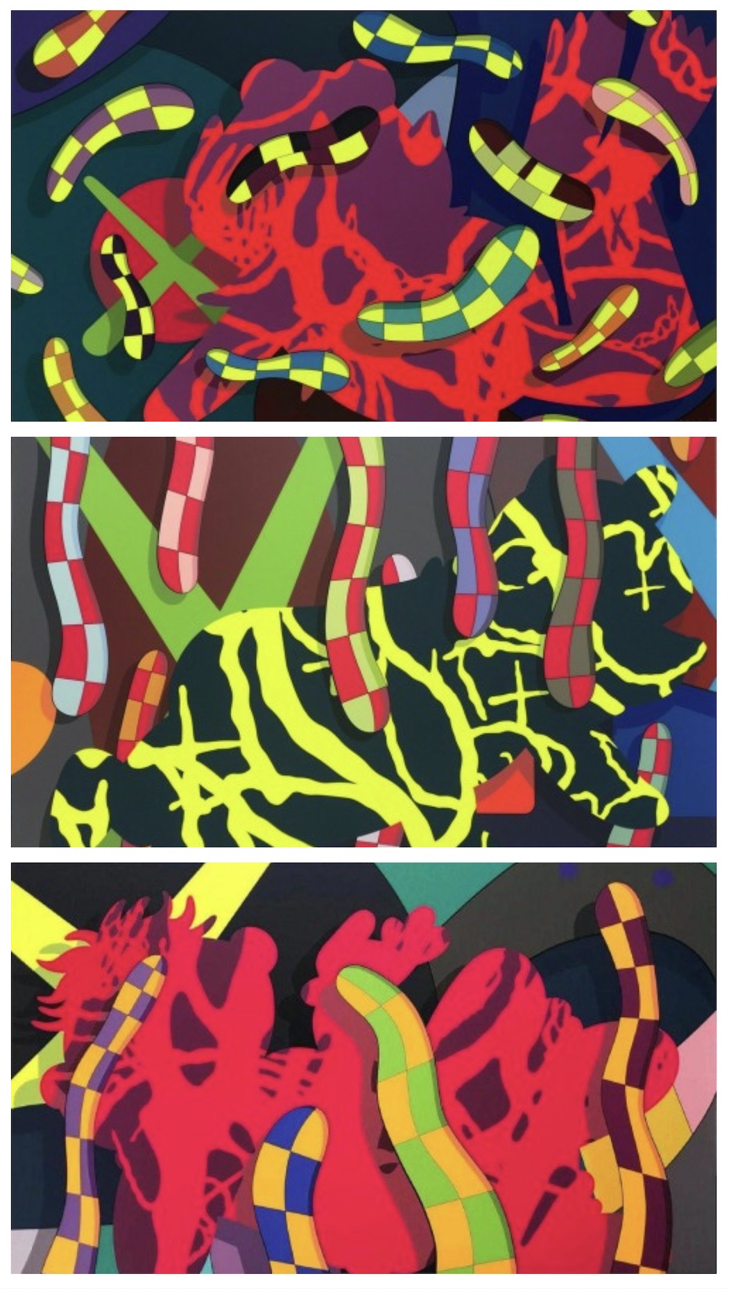 KAWS – Set of 3 serigraphs, 2017/18 – Serigraph