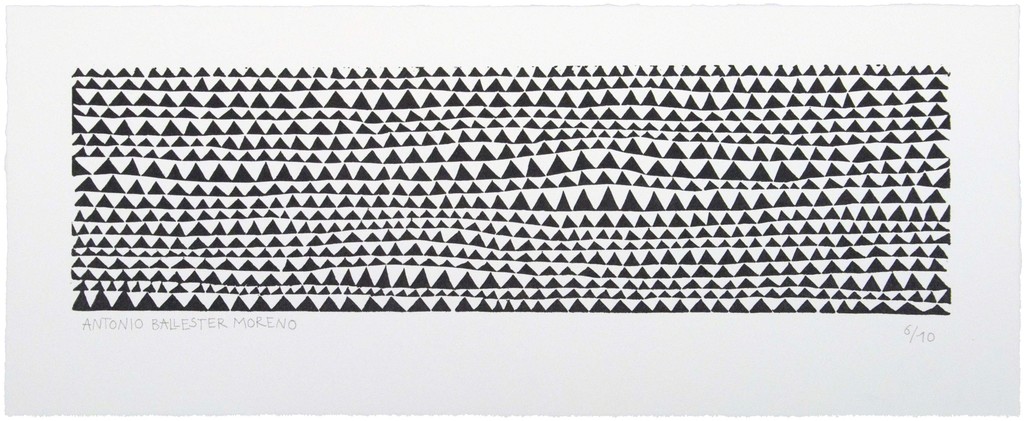 Antonio Ballester Moreno – Triángulos, 2013 – Grabado en linóleo