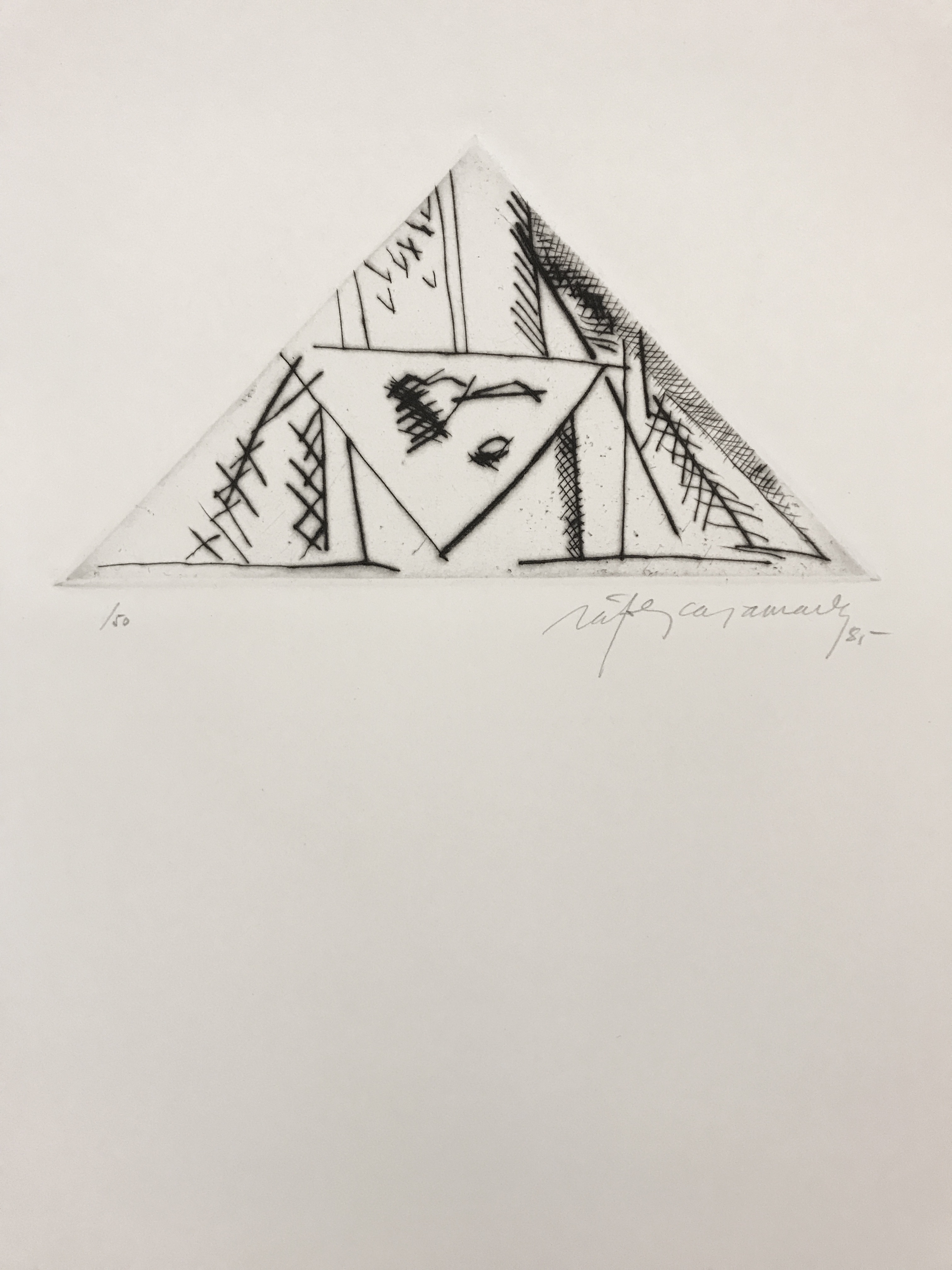 Albert Ràfols-Casamada – Luna Park -2, 1985 – Drypoint