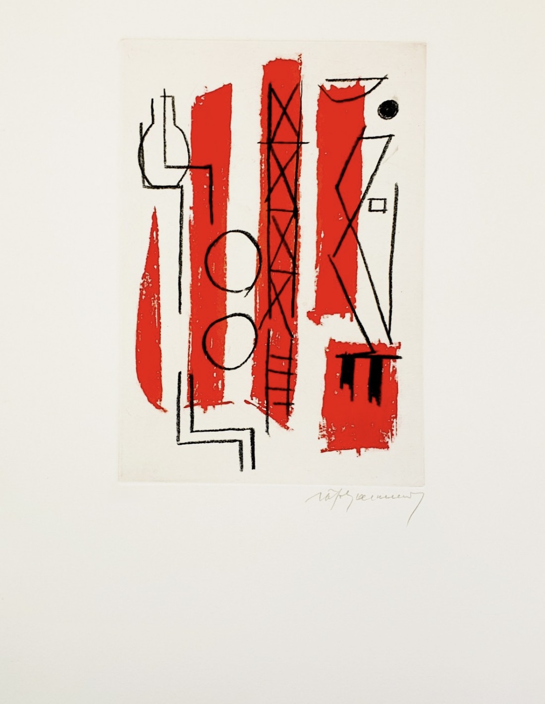 Albert Ràfols-Casamada – Roig-Leger, 1998 – Ets