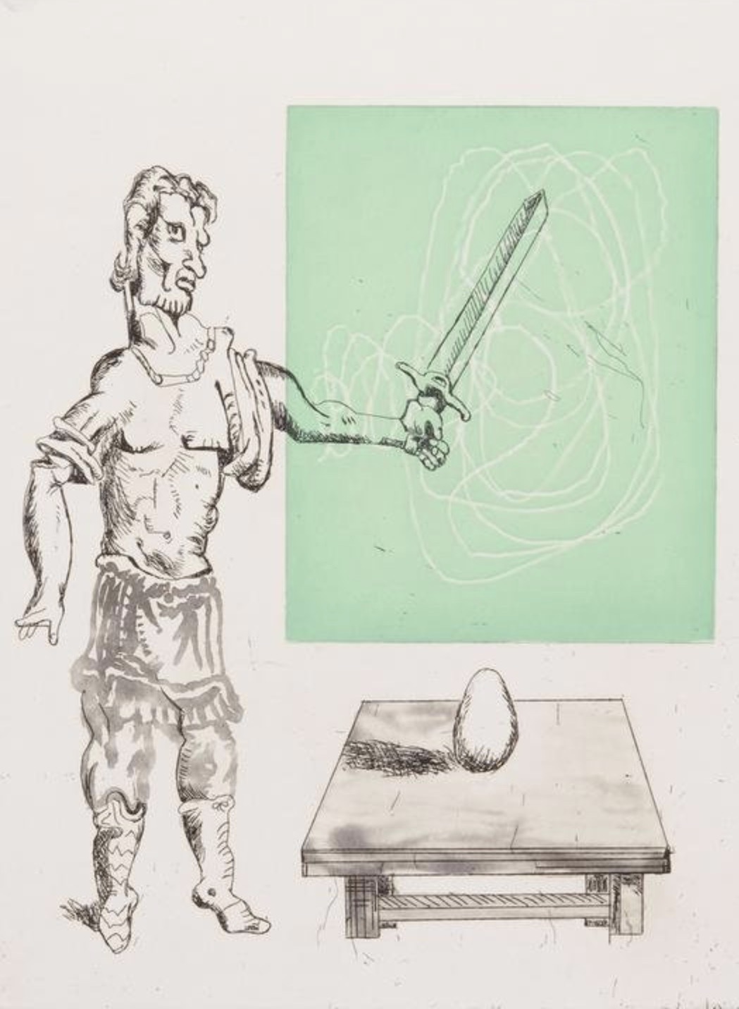 Martin Kippenberger – Eierman, 1996 – Grabado Aguatinta