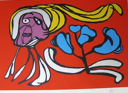 Karel Appel – Floating flower passion, 1978 – Silkscreen
