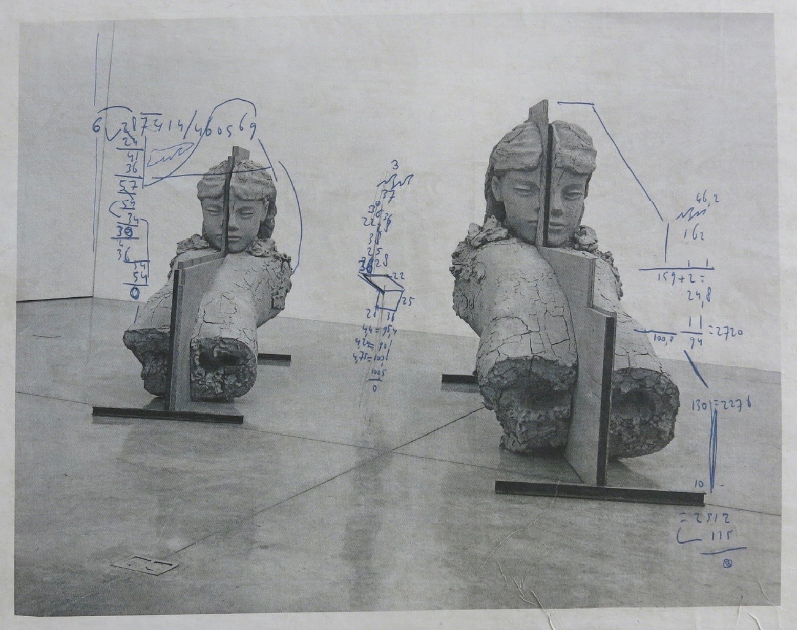 Mark Manders – Man-size Calculation Casting Shadow, 2017 – Gemengde techniek.